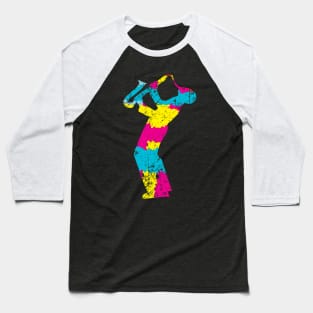 Colorful Pop Art Style Saxophone Musician Baseball T-Shirt